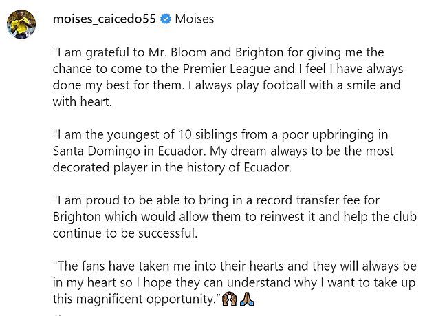 1675094346 669 Moises Caicedo is being very badly advised or hes an