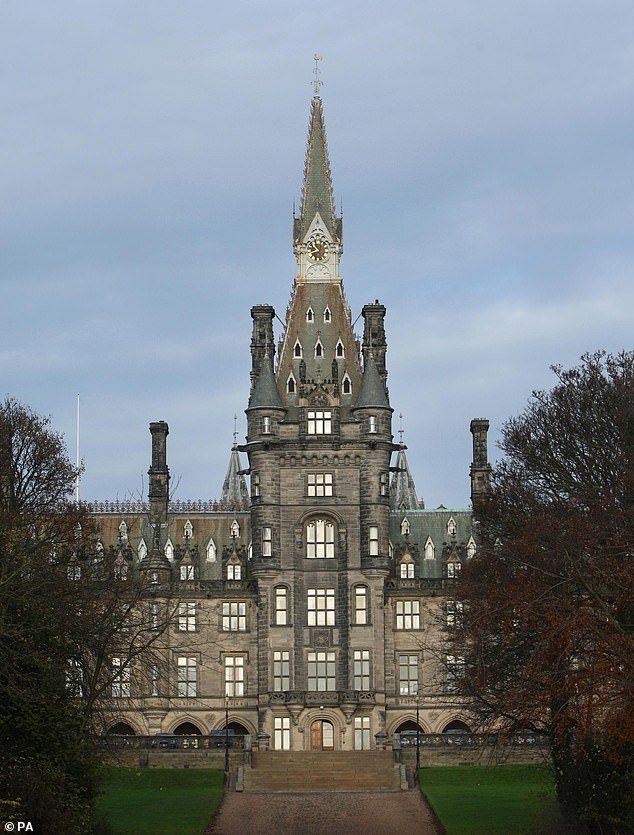 The 83-year-old is accused of crimes against boys at Edinburgh Academy (top) and Fettes College (above) - the alma mater of ex-PM Tony Blair, and has since moved to South Africa