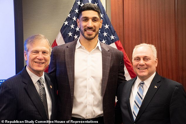Monday's letter about the persecution of the professional athlete is also co-led by Rep. Brian Babin (left).  House Majority Leader Steve Scalise (right) was also at last week's meeting.