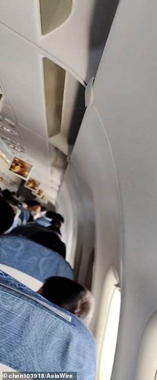 In footage taken during the flight, passengers' cries can be heard in the cabin as the plane shakes