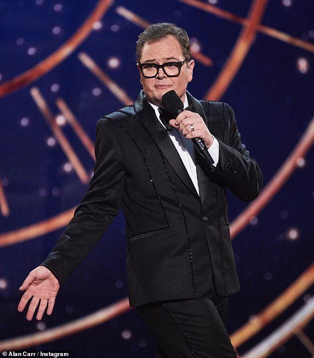 EXCLUSIVE: Alan Carr is set to replace David Walliams as the new Britain's Got Talent judge who has resigned after his vile off-camera comments were revealed (pictured at Royal Variety in 2021)