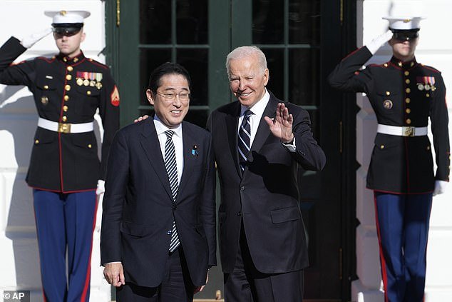 US President Joe Biden received Japanese Prime Minister Fumio Kishida at the White House on Friday, telling him that the United States strongly supports Japan's defense.