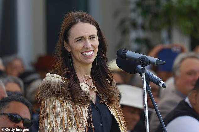 Jacinda Ardern donned traditional Maori dress as she delivered an emotional final speech as Prime Minister.