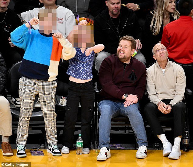 James Corden invites his two oldest children Max 11 and