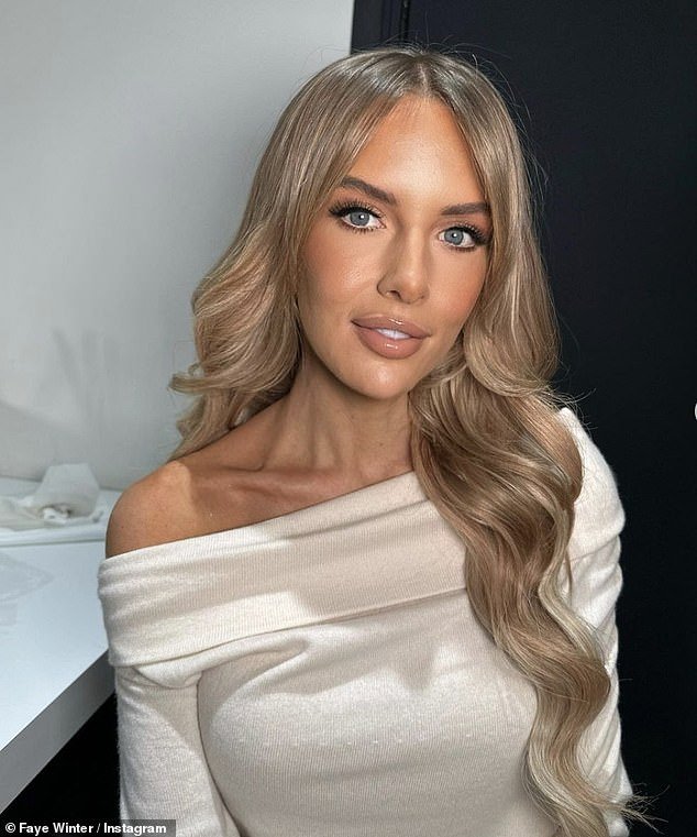 Support: Love Island's Faye Winter thanked fans for their support after she opened up about her 'goofy' lip filler following the shock of seeing herself on the show