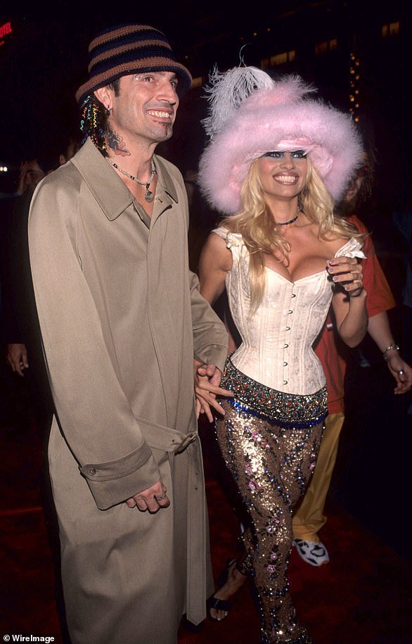 Before it all fell apart: But their relationship took a hit when their sex tape was stolen and leaked.  Seen at the 1999 MTV Video and Music Awards