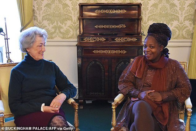 Buckingham Palace declared a reconciliation between Lady Susan Hussey (left) and Ngozi Fulani (right), founder of the charity Sistah Space, who was repeatedly asked where she was 'really' from