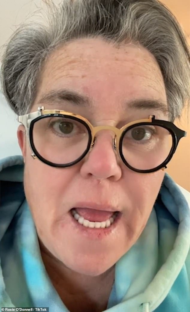 'I'm very happy!'  Rosie O'Donnell took to TikTok Wednesday to reveal her 10-pound weight loss