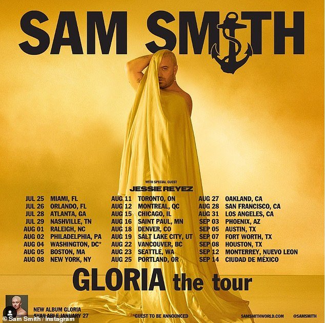 Exciting: On Thursday, Sam announced that they will be going on a 27-date North American tour for their fourth album Gloria.
