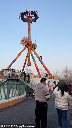 The nightmarish experience took place at a playground in Funan County, Anhui Province on January 19, according to reports