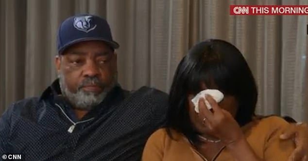 Tire Nichols' heartbroken mother sobbed as she revealed her son cried for her three times when he was beaten by police.