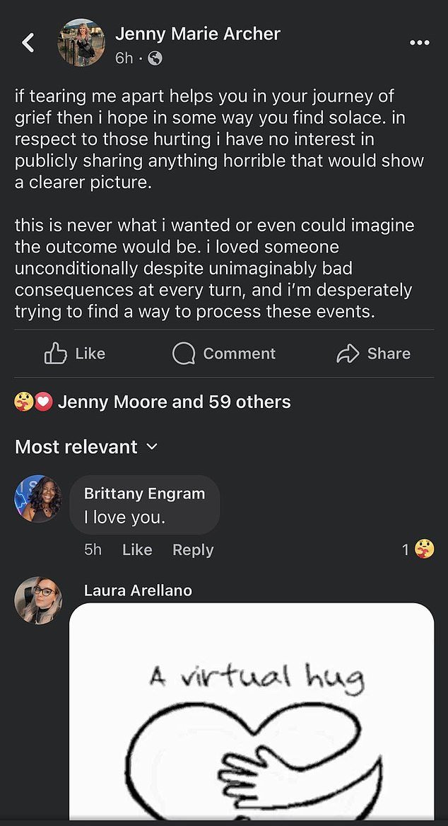 Conlon's daughter posted about the ordeal on her Facebook, while friends sent her a virtual hug and told her they loved her