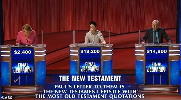Under the category 'The New Testament' the question was: 'Paul's letter to them is the New Testament letter with the most Old Testament quotations'