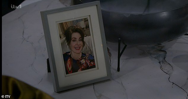 Touching: Cain gave him a photo of their late mother Faith Dingle