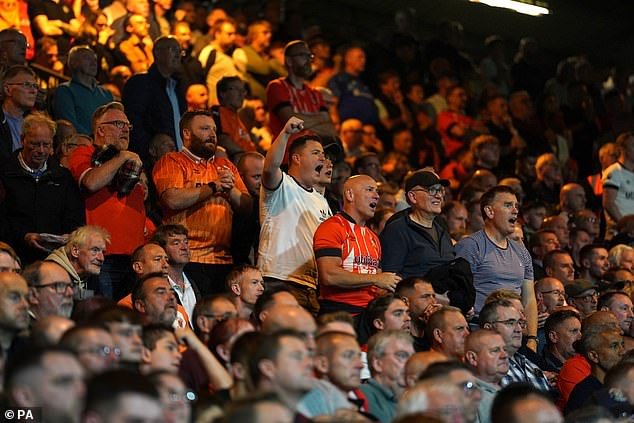 Luton fans took aim at all they could with their chants as they took aim at West Ham players