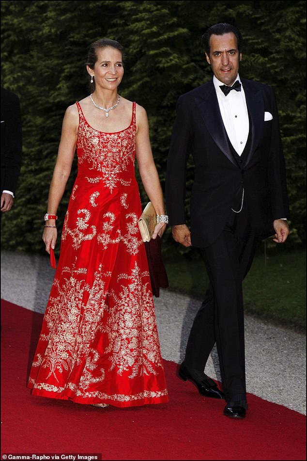 Infanta Elena of Spain and her husband Jaime de Marichalar attending a dinner at Berg Castle in Luxembourg in July 2006