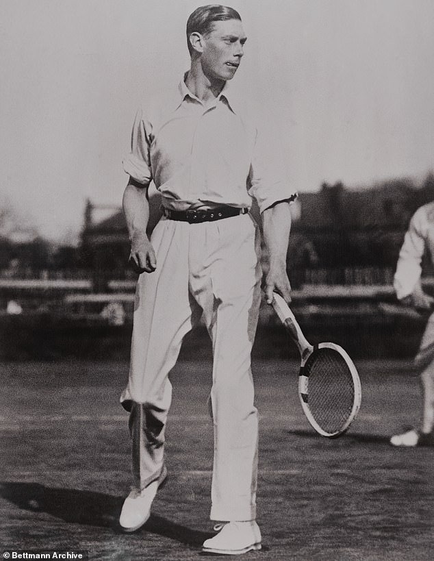 King George VI, also known as the Duke of York, pictured during a tennis match in 1922