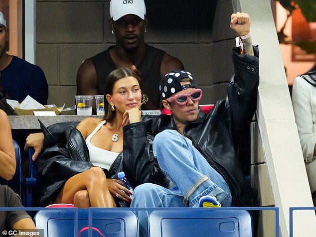 Gauff also considers Justin Bieber one of her favorite artists (Bieber with his wife Hailey)