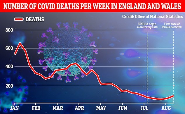 Data from the Office of National Statistics released today shows 74 Covid deaths were recorded in the two countries in the week ending August 11
