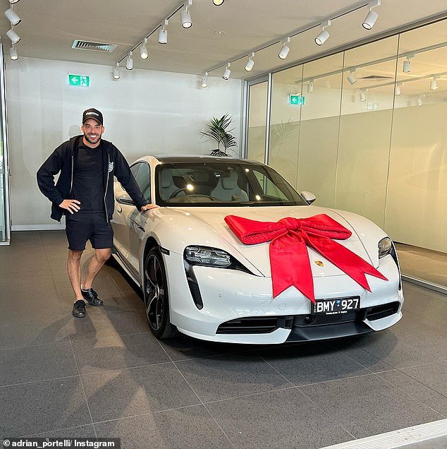 The Block bidder, known as 'Mr Lambo' for his love of flashy cars, and his glamorous girlfriend are expecting a baby boy