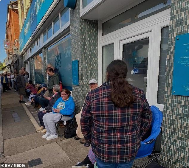 Dentist leaders have warned that the exodus of dentists from the NHS will intensify without fundamental reform, and that the service will have no future.  Pictured the queue outside Faversham Smiles dental practice last month.  At 08:00 more than 100 people desperate to access the subsidized service lined up outside the practice in Kent.