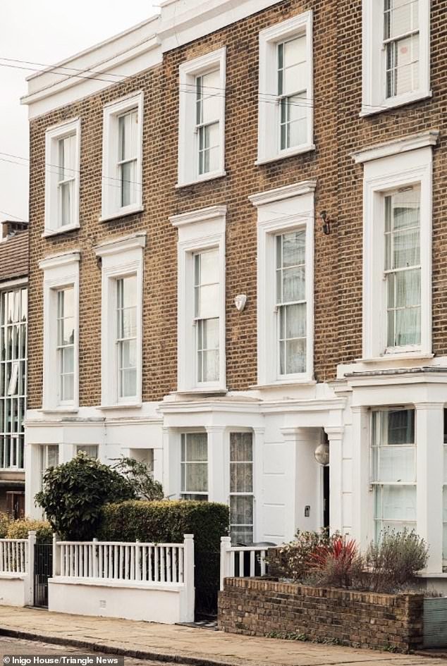 Home: The fashion model bought the historic three-storey property (pictured) in 2017 for £1.55 million and set about modernizing it, adding trendy decor and a new kitchen extension