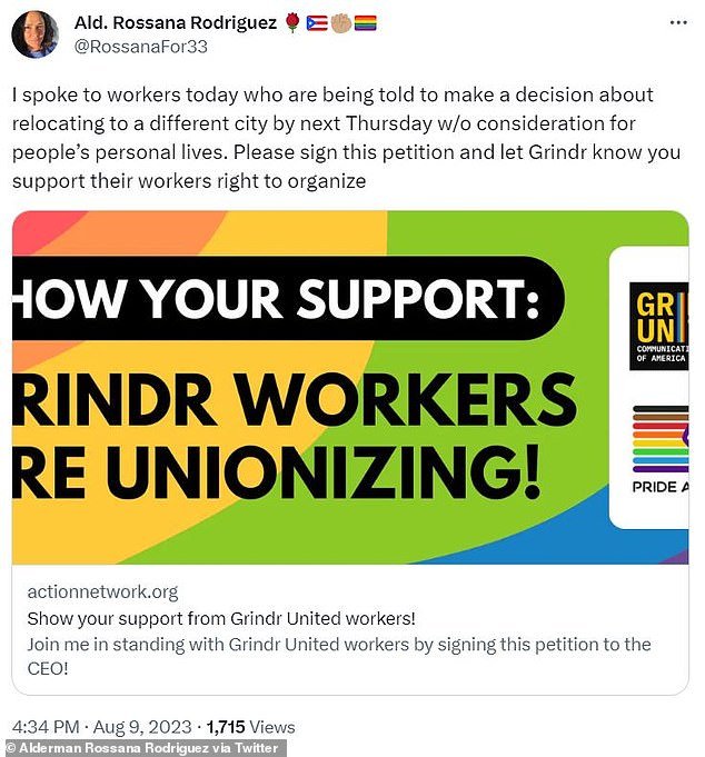Employees spoke out about Grindr being given an ultimatum to move or resign and defended their right to unionize