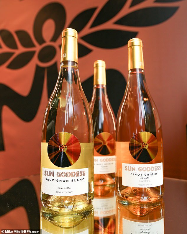 Mary's wine: During the evening event, guests were also treated to her Sun Goddess wines, which Mary first launched in 2020 in collaboration with Italian vintner Marco Fantinel