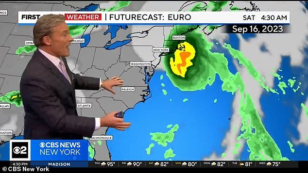 Some models suggested that Lee could head for New York late next week and turn northeast