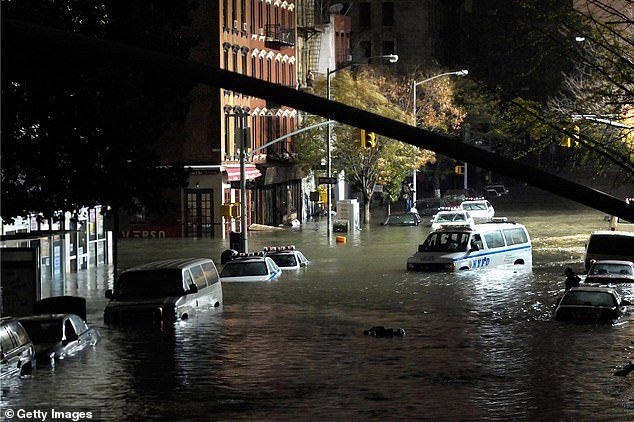 Manhattan's East Village is pictured after Hurricane Sandy