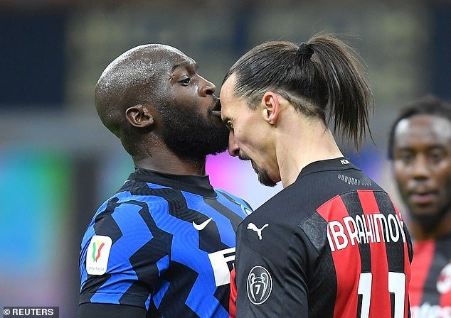 Another proposed football fight was between Romelu Lukaku (L) and Zlatan Ibrahimovic (R)