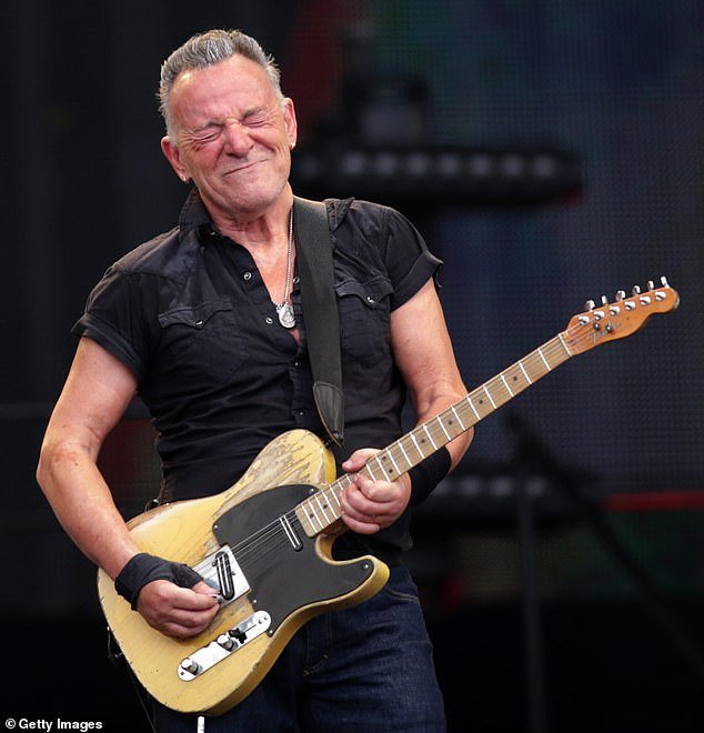 Heartbroken: Springsteen, pictured performing in July, needs to rest after a spate of health problems