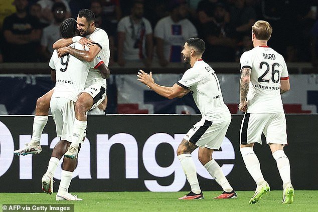 PSG were in control in the first half when Ousmane Dembele struck towards the far top corner but was denied by Marcin Bulka seconds after Kylian Mbappe was blocked in the penalty area.
