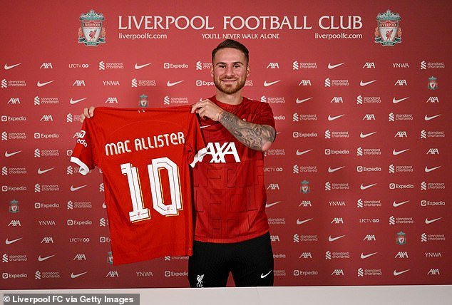 The World Cup-winning Argentine has been given the vacant number 10 shirt at Liverpool