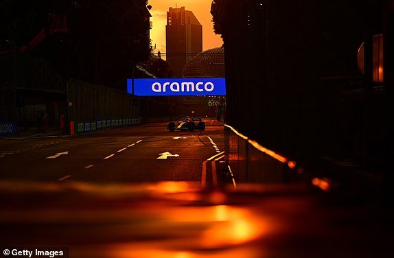 SINGAPORE, SINGAPORE – SEPTEMBER 16: Sergio Perez of Mexico driving the (11) Oracle Red Bull Racing RB19 on track during final practice ahead of the F1 Grand Prix of Singapore at Marina Bay Street Circuit on September 16, 2023 in Singapore, Singapore .  (Photo by Clive Mason/Getty Images)