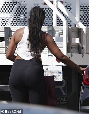 Sasha Obama was spotted in sportswear after working out