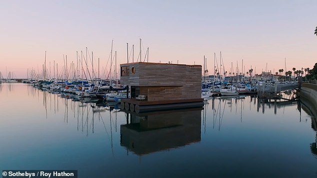 The houseboat, docked in Santa Barbara, California, has an asking price of $4.9 million