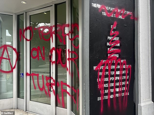 The opening of an art exhibition called 'A Nasty Piece of Work: The Art of Dissident Feminists' coincided with the conference.  The gallery was vandalized with graffiti reading 'No TERFs on our premises'