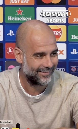 The Man City boss laughed when asked about his side's rivals