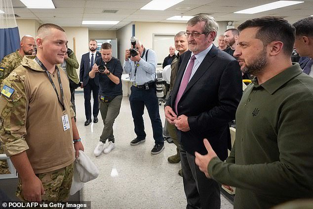 He also gave a tour of the facility to Michael Dowling, the CEO of Northwell Health, which owns the hospital.  Dowling said 18 Ukrainian soldiers have been treated there since March