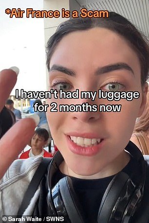 Sarah waited two months before being reunited with her luggage