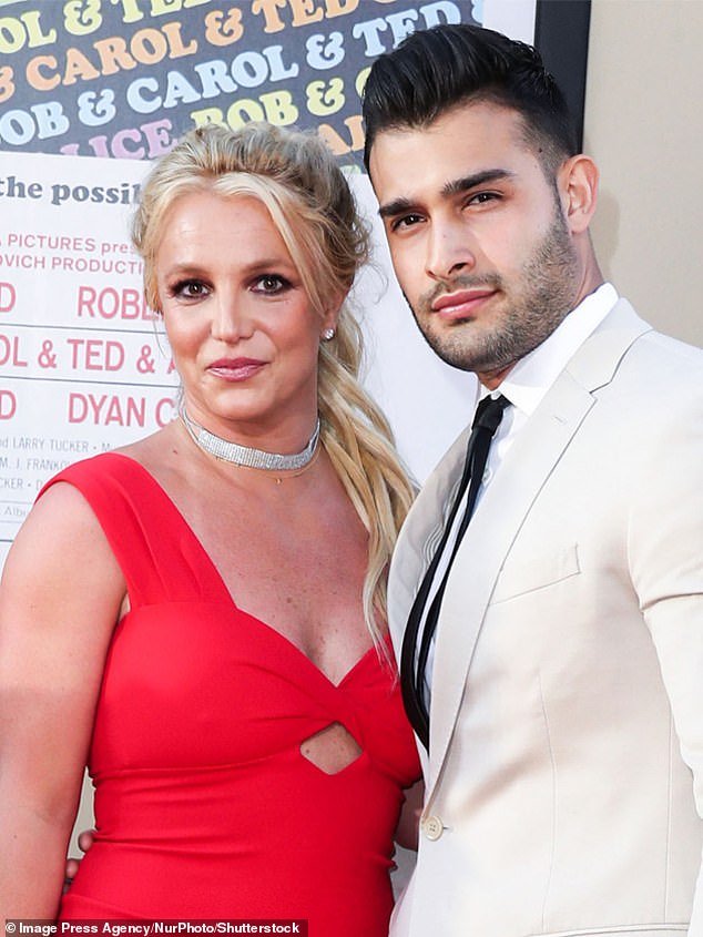 Split: Last month, Britney's now estranged husband Sam Asghari, 29, filed for divorce, citing irreconcilable differences after 14 months of marriage (pictured in 2019)
