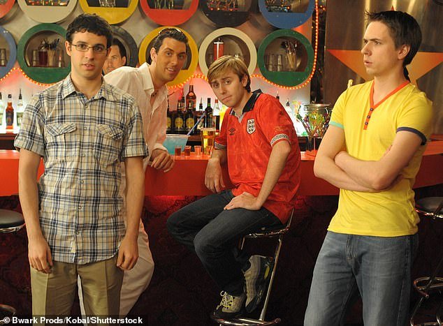 Together again!  Joe and James (right and second right) starred together in The Inbetweeners (pictured with co-stars Simon Bird and Blake Harrison in 2011)