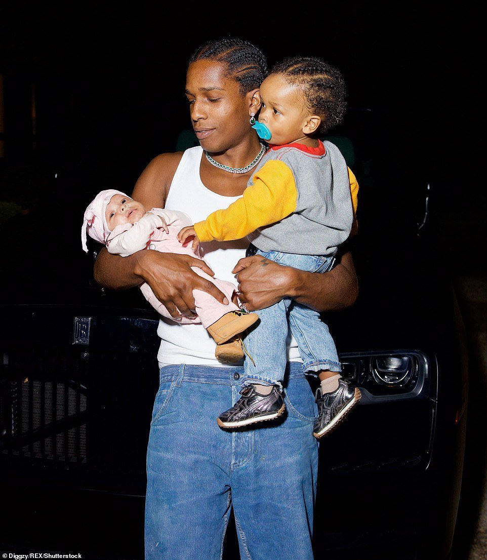His boys: A$AP was every bit the doting dad while holding down RZA and Riot