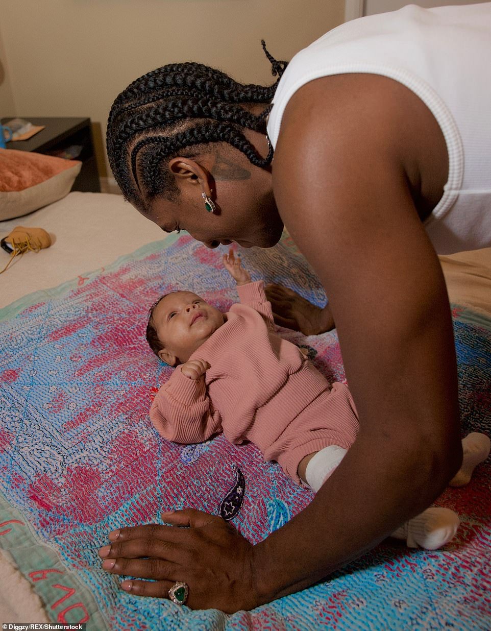 Smile: A$AP looked in love with his second son in an adorable photo