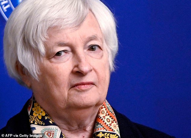 Treasury Secretary Janet Yellen said Monday that while the deficit needed to be kept under control, government debt yields remained at reasonable levels relative to U.S. GDP.  She was pictured at the Committee on Foreign Investment at the US conference last week