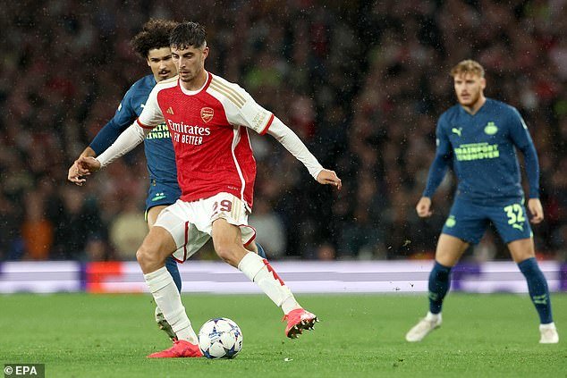 Kai Havertz produced his best performance in an Arsenal shirt and led the counter-attack for his fourth