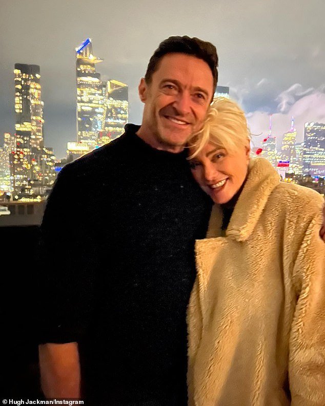 Big day: This April marked the couple's 27th wedding anniversary, and the Wolverine star posted a heartwarming tribute to his wife (including this recent photo of the couple)