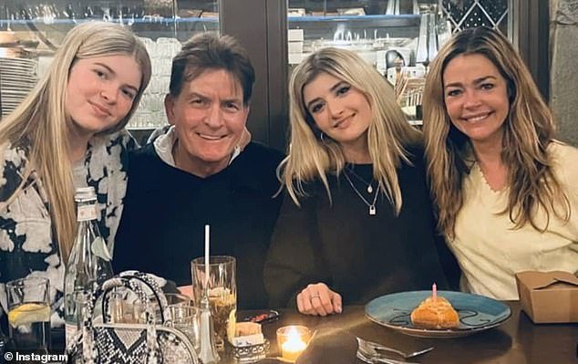 In one of her latest TikTok videos, Sami said she was panicking about having to give up the habit.  She is pictured here with her parents and sister