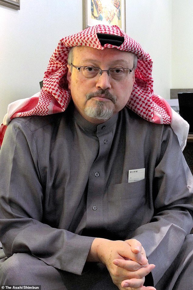 The Biden administration has released a declassified US intelligence report concluding that MbS 'approved' the operation that killed Khashoggi (pictured) – but took no action against the crown prince himself